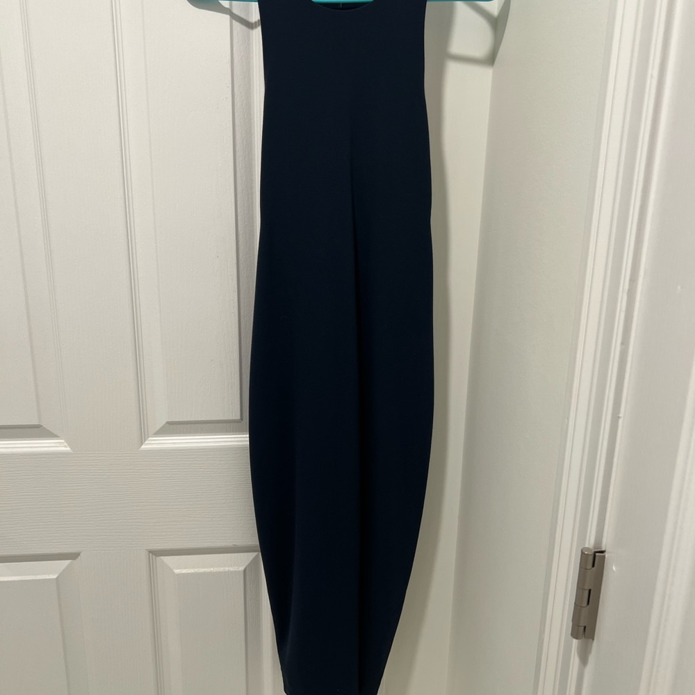 Alexander Wang Fitted Midi Dress Navy